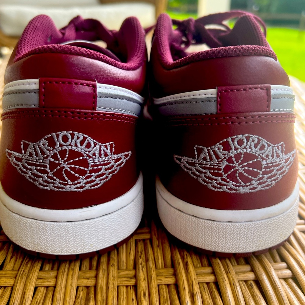 Nike Air Jordan One Low Red and White Sneakers